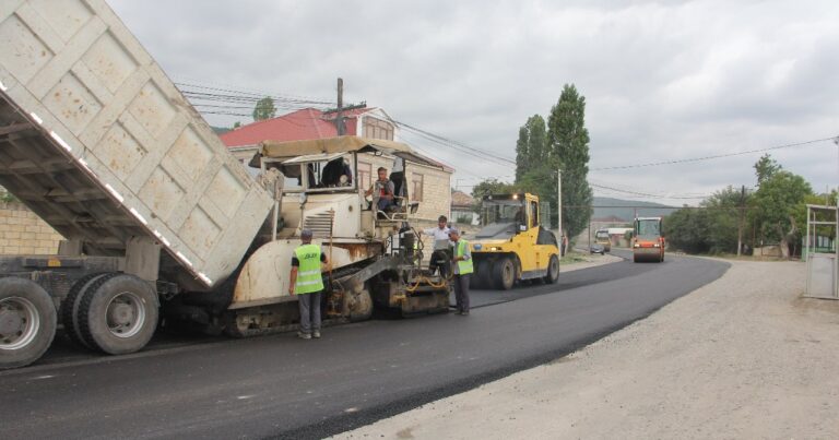 Sakinlərə şad xəbər: bu yolun inşası başa çatır – FOTOLAR