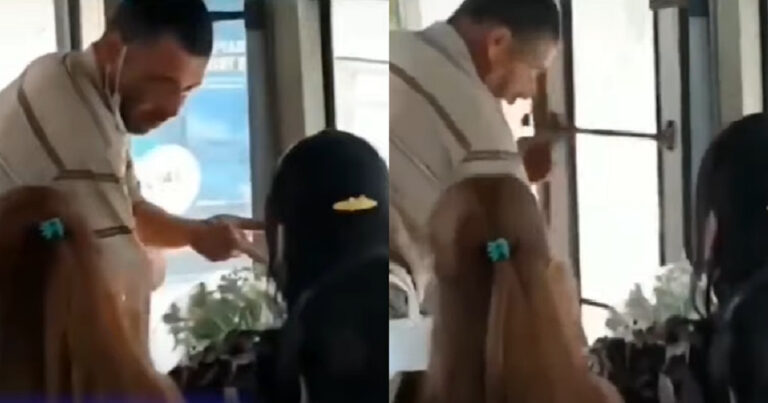 Bakıda avtobusda dava: Qadın ona sataşan kişini döydü – VİDEO