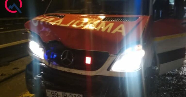 İçərisində xəstə olan ambulans qəzaya düşdü – Fotolar