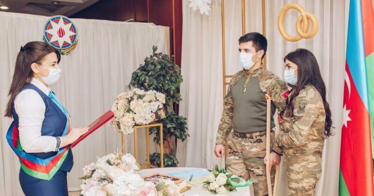 Qarabağ qazisi tibb bacısı ilə evləndi – FOTO