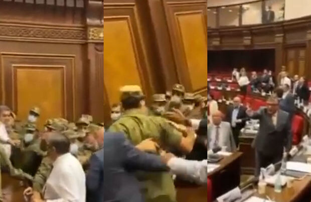 Ermənistan parlamentində kütləvi dava – VİDEO