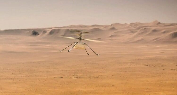 Dron-helikopter Marsda uğurlu uçuş həyata keçirdi