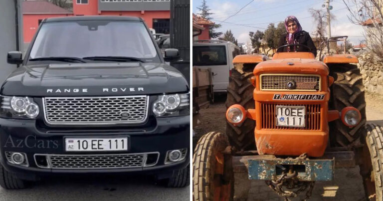 Film kimi olay: Azərbaycan nömrəli avtomobilin cəriməsi traktor sürücüsü olan qadına yazıldı – FOTO