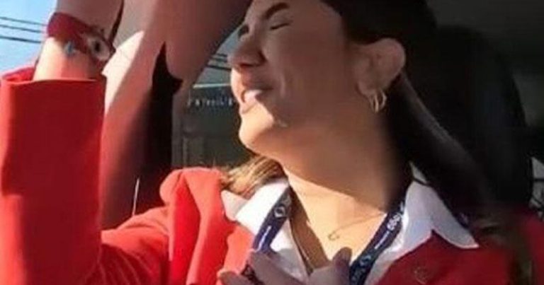 “Togg”un test sürüşündə qorxulu anlar: Fülya Öztürkün halı pisləşdi – VİDEO