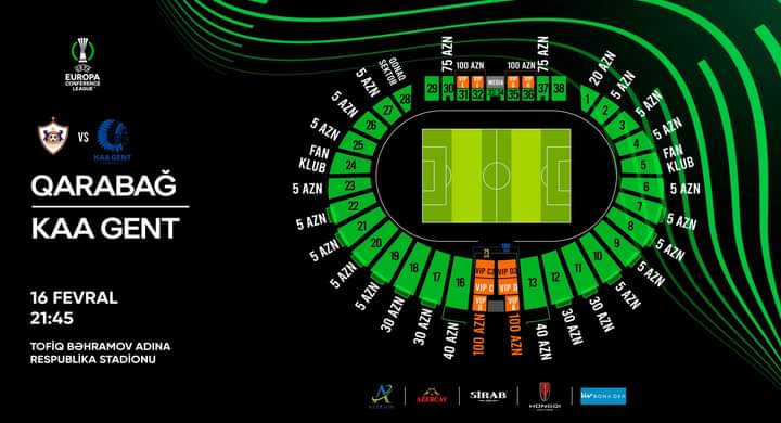 “Qarabağ” – “Gent” oyununa nə qədər bilet satılıb?