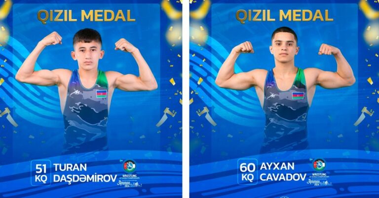 Azərbaycanın iki güləşçisi dünya çempionatının qızıl medalını qazanıb