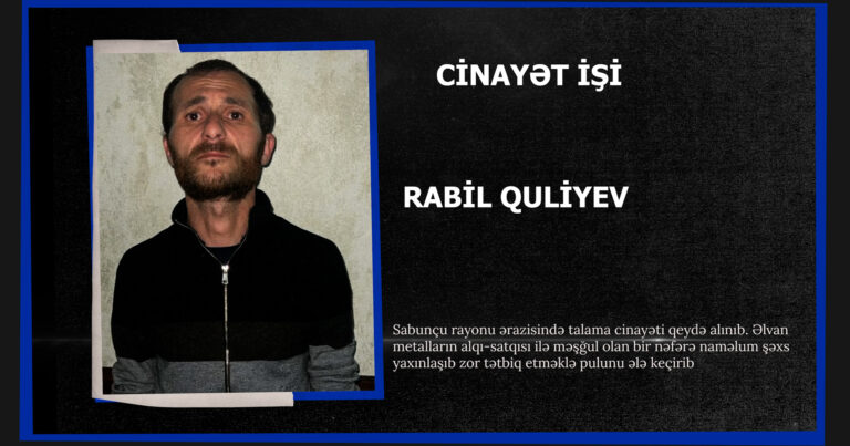 Paytaxtda soyğunçuluq edən şəxs saxlanıldı