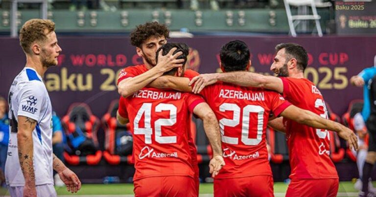 Azərbaycanın minifutbol millisi adını yarımfinala yazdırıb