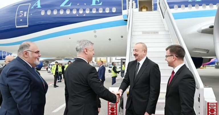 İlham Əliyevin Macarıstana səfəri başlayıb