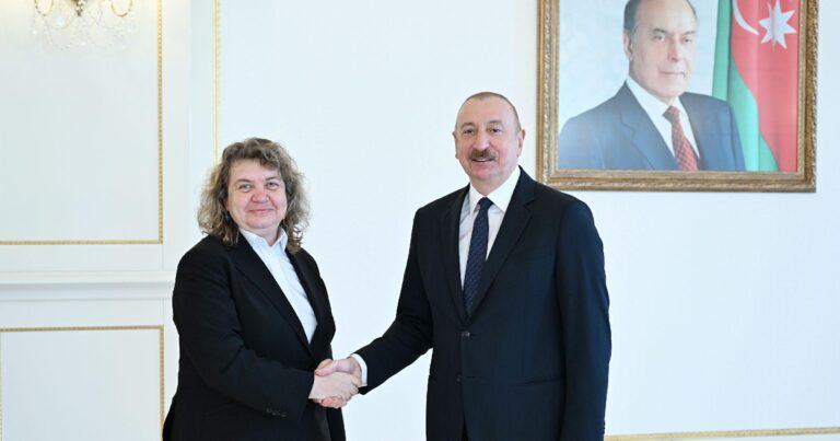 Nataliya Kiselova İlham Əliyevin qəbulunda