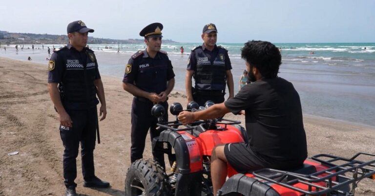 Polis çimərliklərdə tədbirləri davam etdirir