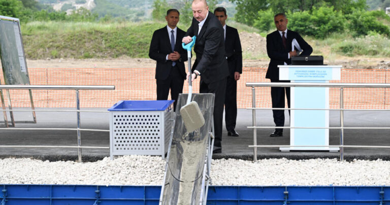 Xankəndi Dəmir Yolu və Avtovağzal Kompleksinin təməli qoyulub – FOTO