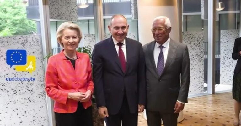 Paşinyan, fon der Lyayen və Koştanın üçtərəfli görüşü başlayıb