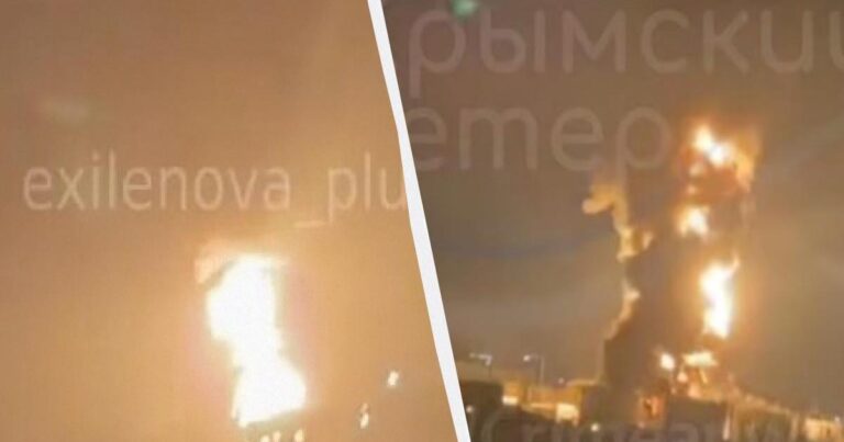 Ukrayna Krımda neft bazasını dronlarla vurub