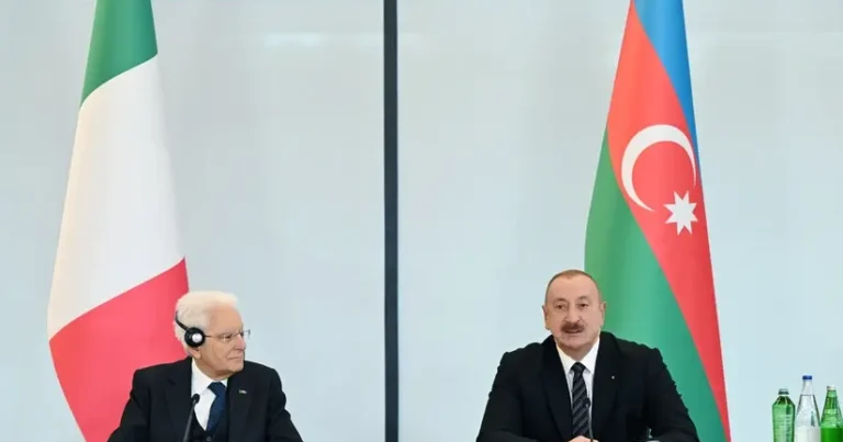 İlham Əliyevin sosial media hesablarında İtaliya Prezidenti ilə görüşünə dair paylaşım edilib