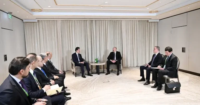 İlham Əliyev Münxendə İraq Kürdüstan Regionunun başçısı ilə görüşüb