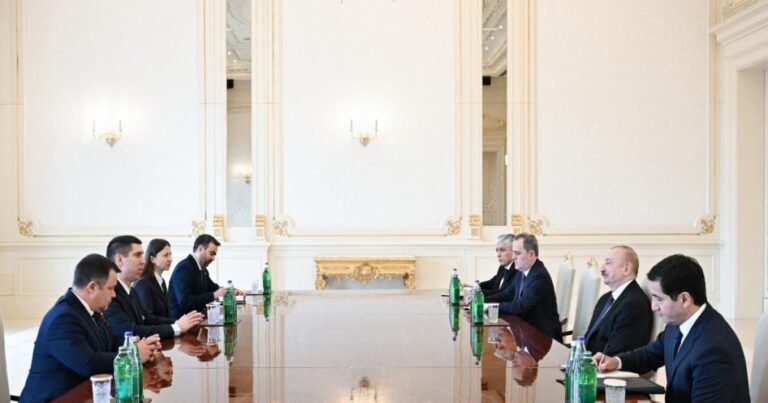 Prezident İlham Əliyev Moldova xarici işlər nazirini qəbul edib