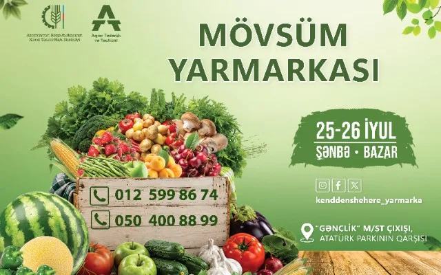 Paytaxtın bu ünvanlarında yarmarkalar təşkil olunacaq Paytaxtın bu ünvanlarında yarmarkalar təşkil olunacaq