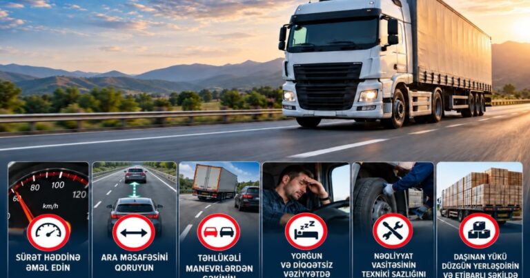 Yük maşınlarının iştirakı ilə qəzalar artır – DYP-dən xəbərdarlıq