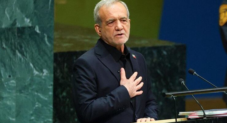 Pezeşkianın çıxışı zamanı nümayəndə heyətimiz zalda olub Pezeşkianın çıxışı zamanı nümayəndə heyətimiz zalda olub