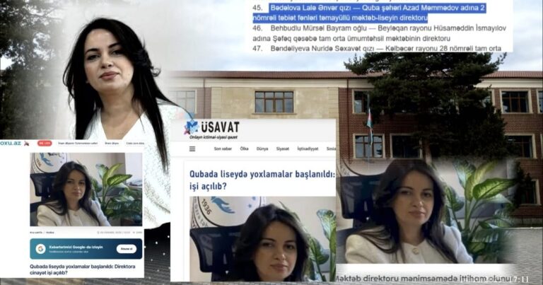 Barəsində cinayət işi olan məktəb direktoru nazirlik tərəfindən mükafatlandırıldı