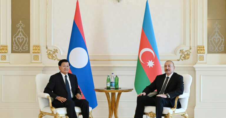 Azərbaycan və Laos prezidentlərinin təkbətək görüşü olub